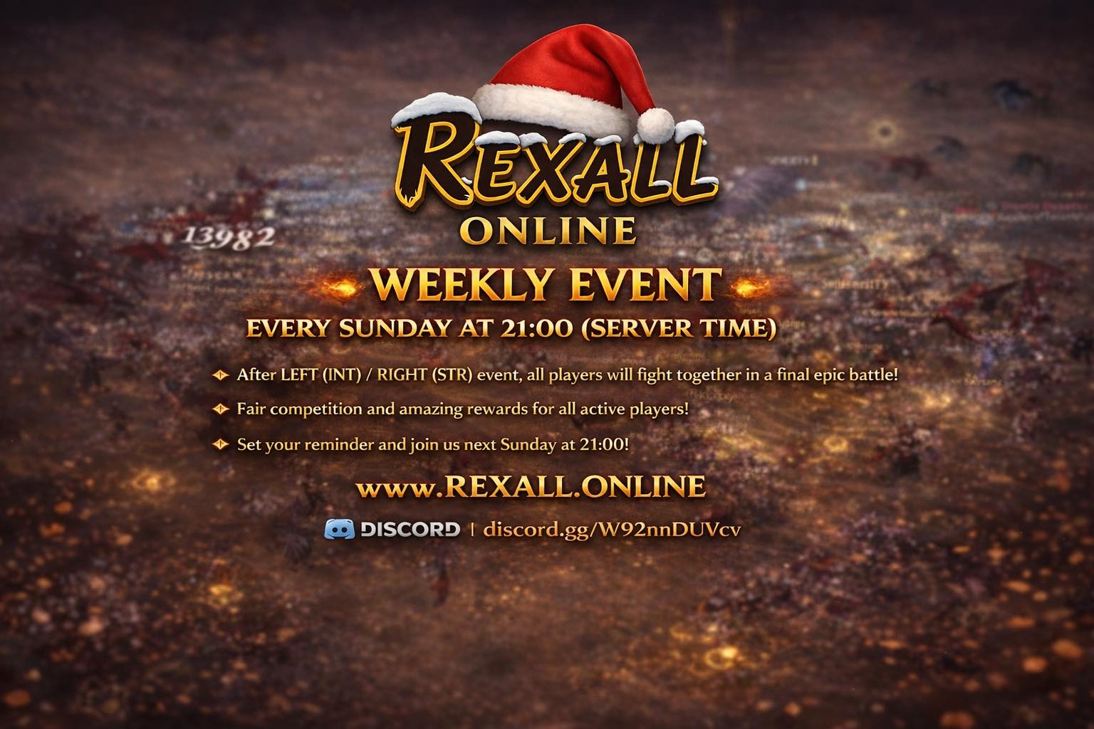 Weekly Event for Str and For Int Every Sunday 21:00 !