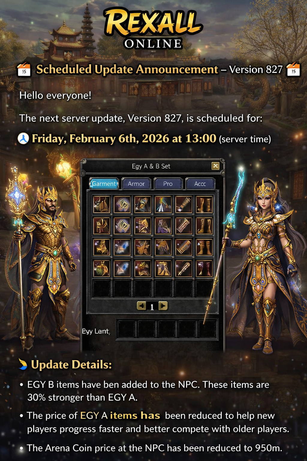 New Update 06.02.2026 EGY B Set and ACC